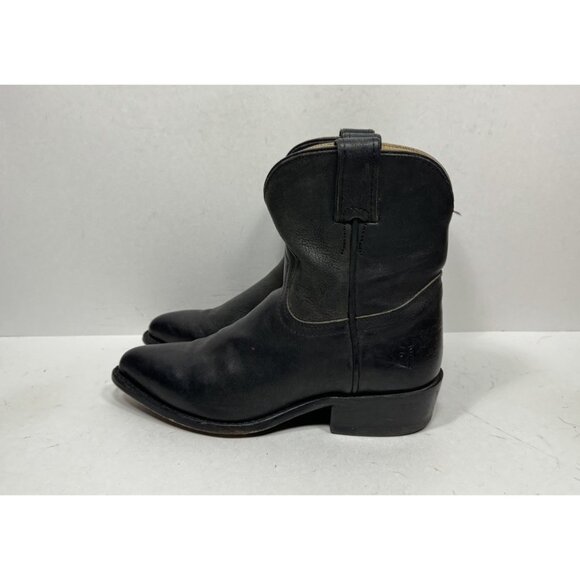 Frye Billy Short Pull On Boot Black Leather Western Women’s Size 6 B 77823 - Picture 3 of 8
